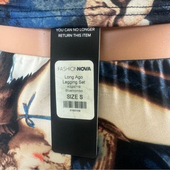 Fashion Nova Long Ago Artistic Print Biblical Masterpiece Legging Set  Sz Small - Picture 8 of 11